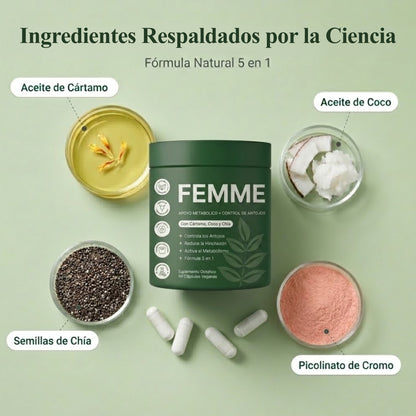 Femme Metabolismo Activo | Combate la hinchazón & Recupera tu vientre plano.