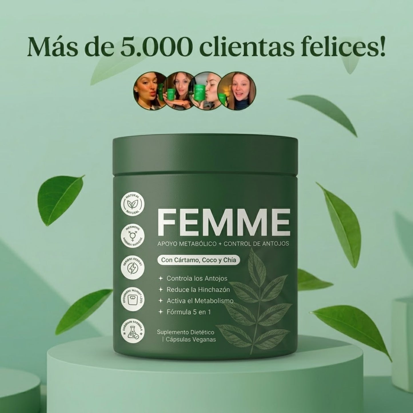 Femme Metabolismo Activo | Combate la hinchazón & Recupera tu vientre plano.