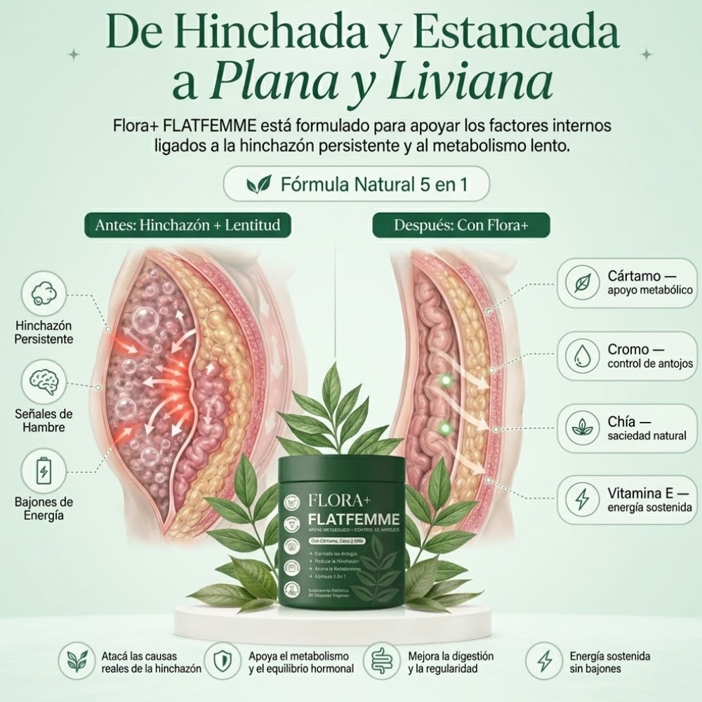 Femme Metabolismo Activo | Combate la hinchazón & Recupera tu vientre plano.